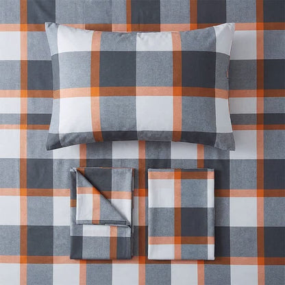 Modern Grey Plaid Twin XL Bedding Set - image 4