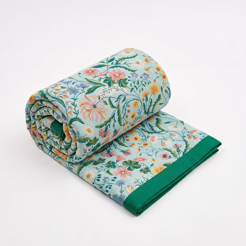 Meadow Reversible Cotton Muslin Blanket Quilt - image 0