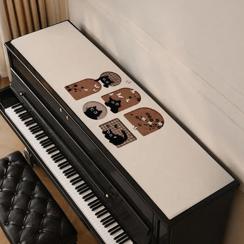 Whimsical Cat PU Leather Table Mat - image 3
