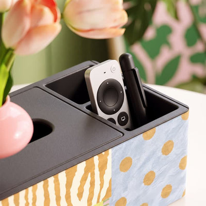 Playful Cat Patchwork Wooden Tissue Box Organizer - image 5