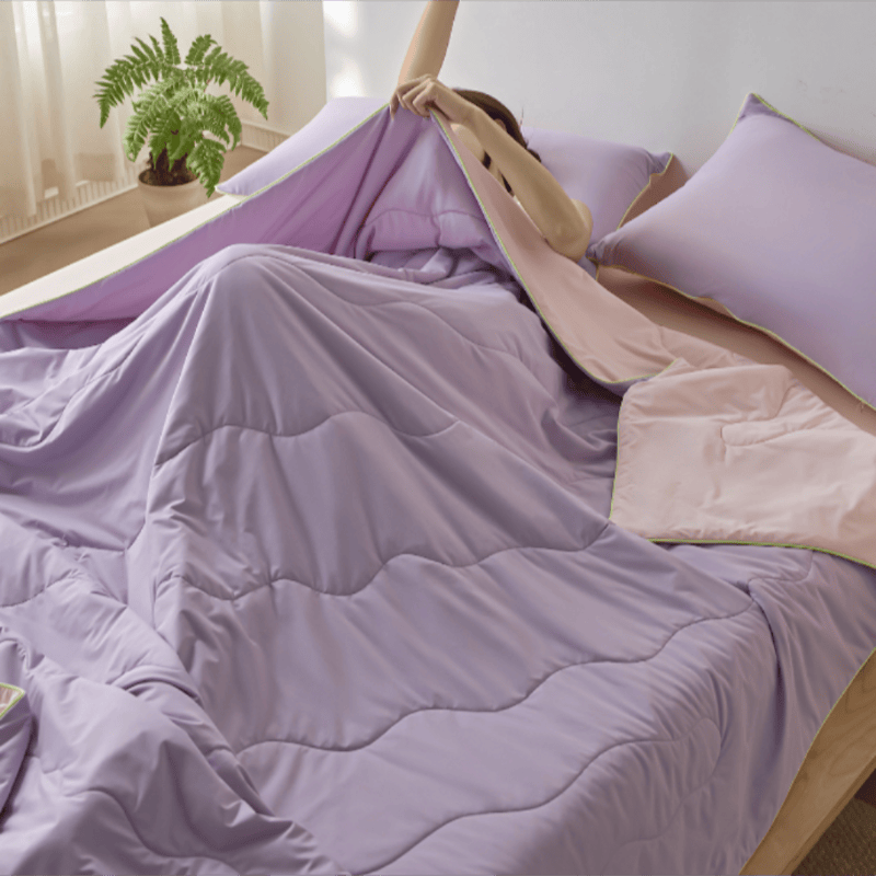 Double-Sided Cooling Lightweight Summer Comforter - Purple - 79" × 91"  - image 10