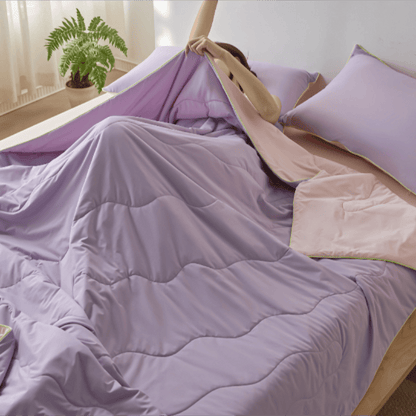 Double-Sided Cooling Lightweight Summer Comforter - Purple - 79" × 91"  - image 10