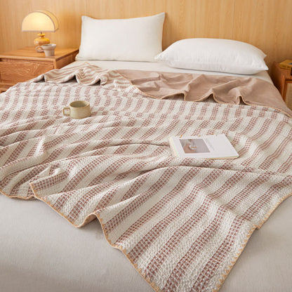 Textured Plaid Woven Bedspread with Scalloped Edge - image 25