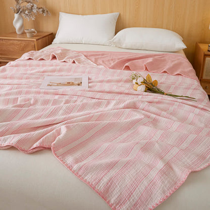 Soft Stripe Reversible Cotton Bedspread - image 12