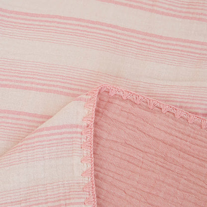 Soft Stripe Reversible Cotton Bedspread - image 14