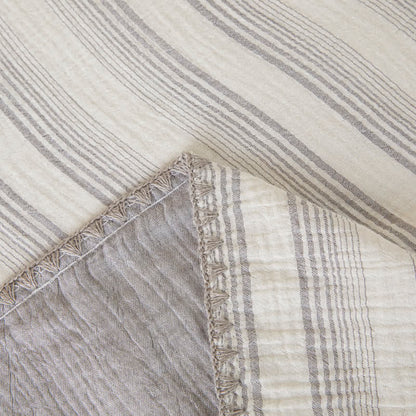 Soft Stripe Reversible Cotton Bedspread - image 19
