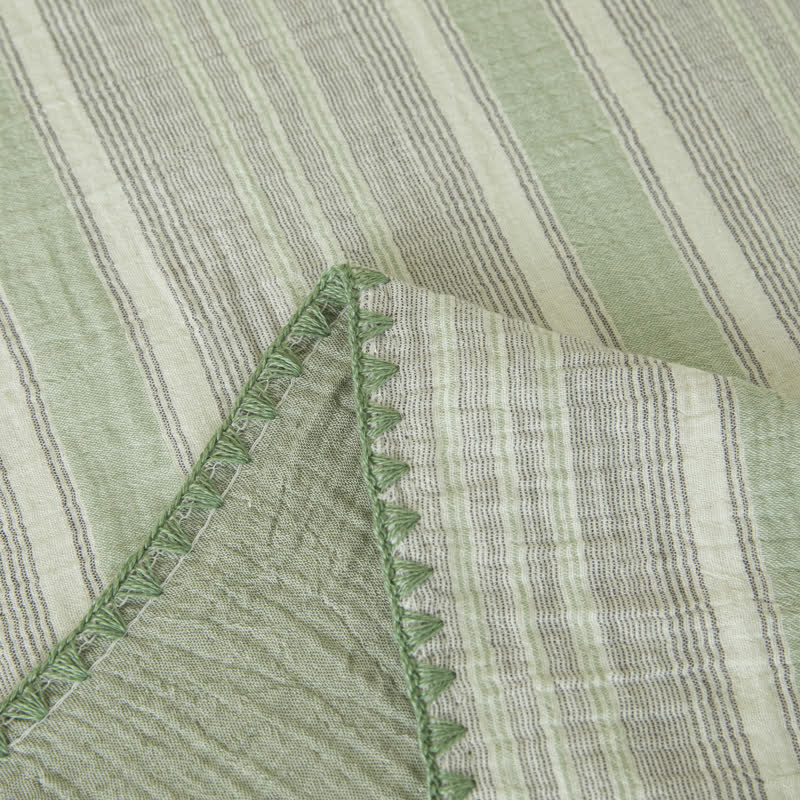 Soft Stripe Reversible Cotton Bedspread - image 24