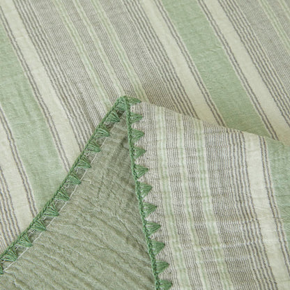 Soft Stripe Reversible Cotton Bedspread - image 24