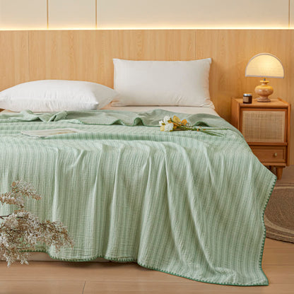 Soft Stripe Reversible Cotton Bedspread - image 26