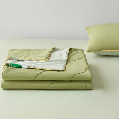 Double-Sided Cooling Lightweight Summer Comforter - Green - 79" × 91"  - image 6