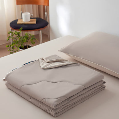 Double-Sided Cooling Lightweight Summer Comforter - Latte Beige - 79" × 91"  - image 25