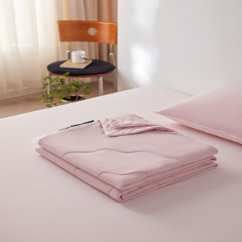 Double-Sided Cooling Lightweight Summer Comforter - Pink - 79" × 91"  - image 37
