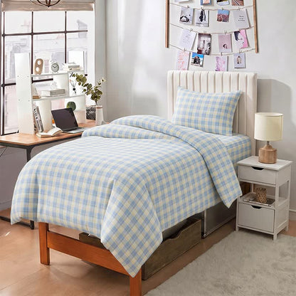 Pastel Plaid Twin XL Dorm Bedding Set - image 2