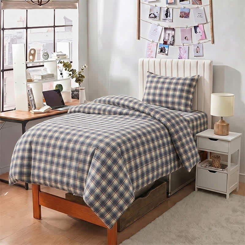 Pastel Plaid Twin XL Dorm Bedding Set - image 12