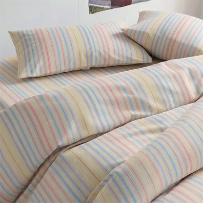 Pastel Pinstripe Minimalist Dorm Bedding Set - image 10