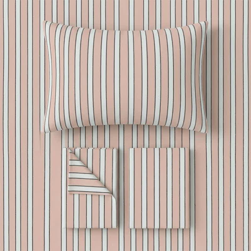 Modern Two-Tone Stripe Bedding Set - image 7