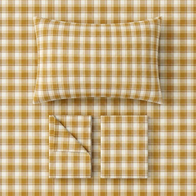 Mustard Plaid Twin XL Dorm Bedding Set - image 2
