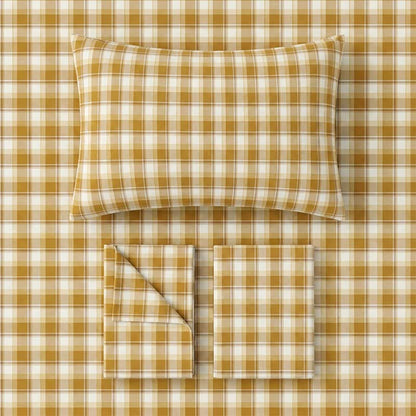 Mustard Plaid Twin XL Dorm Bedding Set - image 2