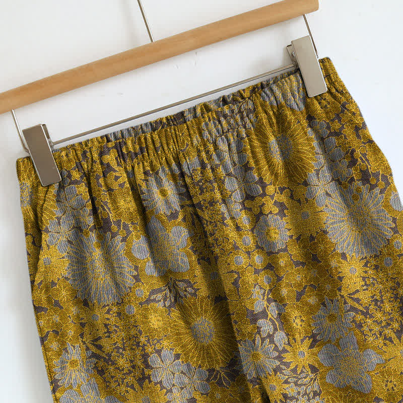 Vintage Floral Tie Strap Loungewear Set - image 8