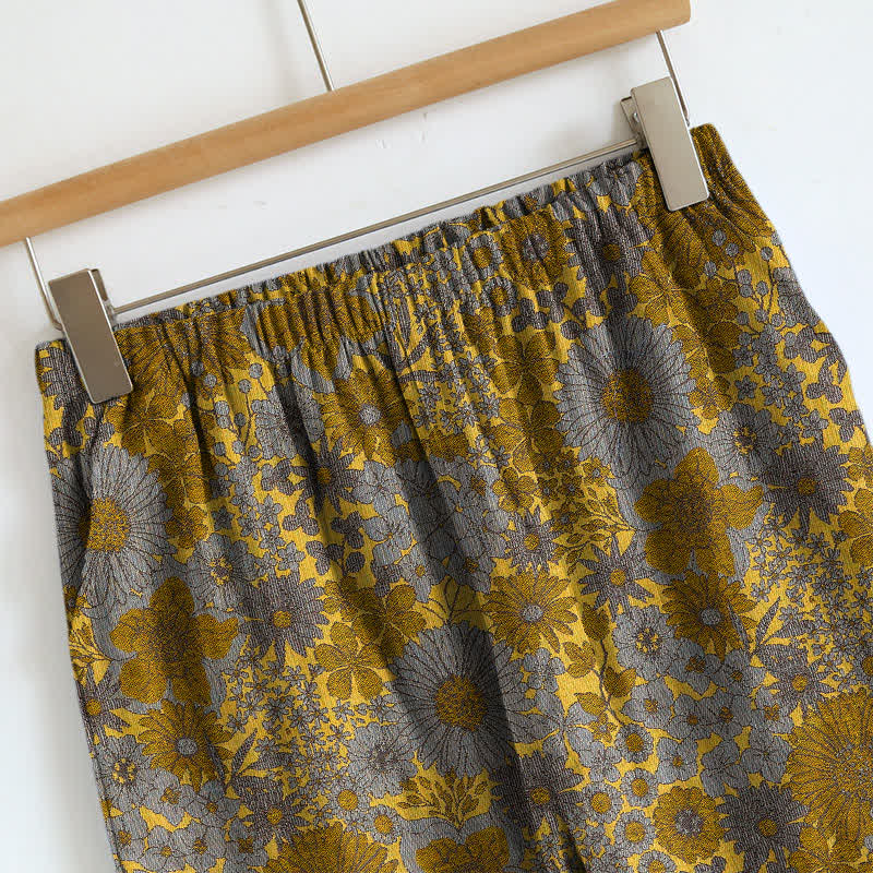 Vintage Floral Tie Strap Loungewear Set - image 11