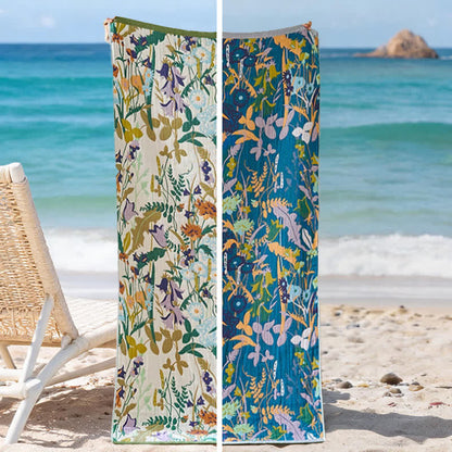 4-Layer Floral Cotton Muslin Beach & Bath Towel - image 5