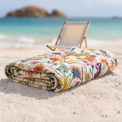 Floral 4-Layer Muslin Cotton Beach & Bath Towel - image 8