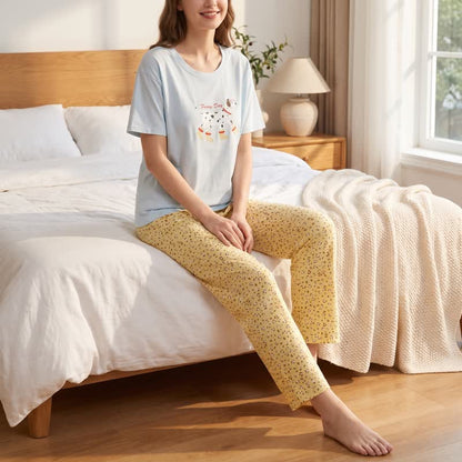 Cute Dog Graphic Cotton Loungewear Set - image 3