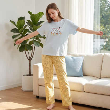 Cute Dog Graphic Cotton Loungewear Set - image 1