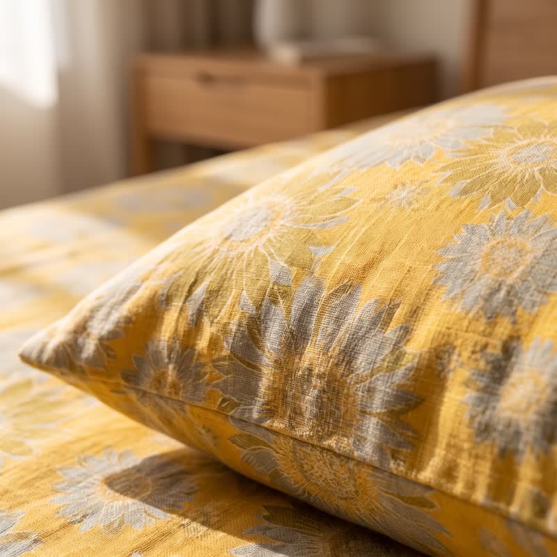 Sunflower Garden Cotton Gauze Bedspread - image 5