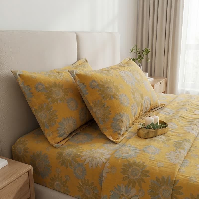 Sunflower Garden Cotton Gauze Bedspread - image 3