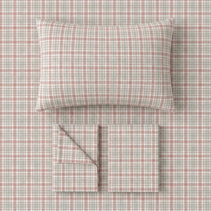 Pink Plaid Twin XL Dorm Bedding Set - image 5
