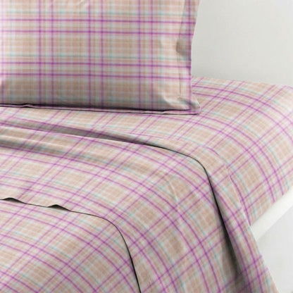 Soft Purple Plaid Twin XL Dorm Bedding Set - image 4