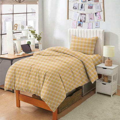 Pastel Gingham Twin XL Bedding Set - Yellow - Twin XL - 5-Piece Complete Set - image 6
