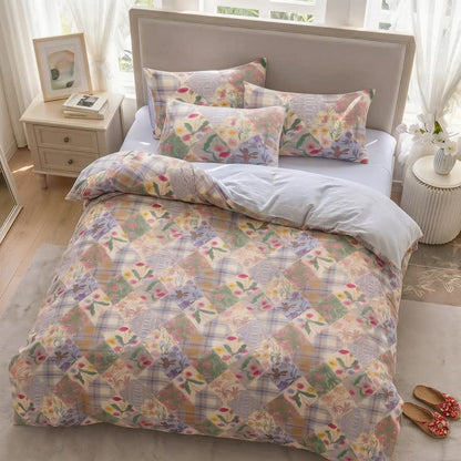 Garden Patchwork Floral Cotton Bedding Set - image 2