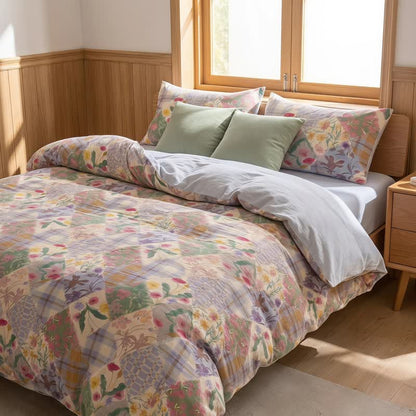 Garden Patchwork Floral Cotton Bedding Set - image 3