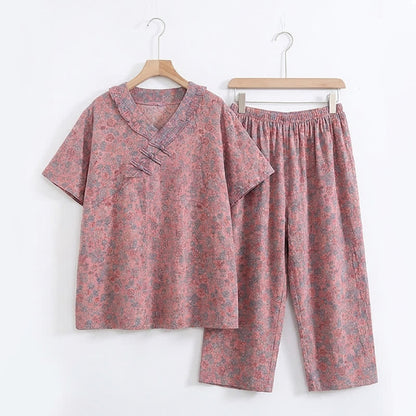 Plus Size Floral Cropped Capris Pants Loungewear - image 16