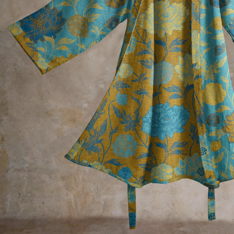 Vintage Floral Cotton Robe - image 14