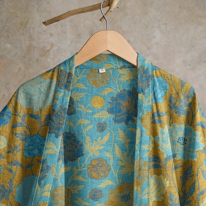 Vintage Floral Cotton Robe - image 17