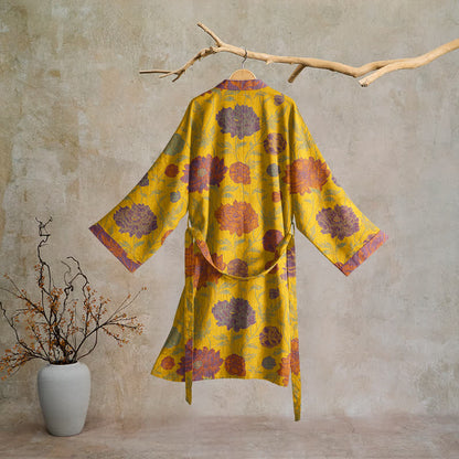 Vintage Floral Cotton Robe - image 21