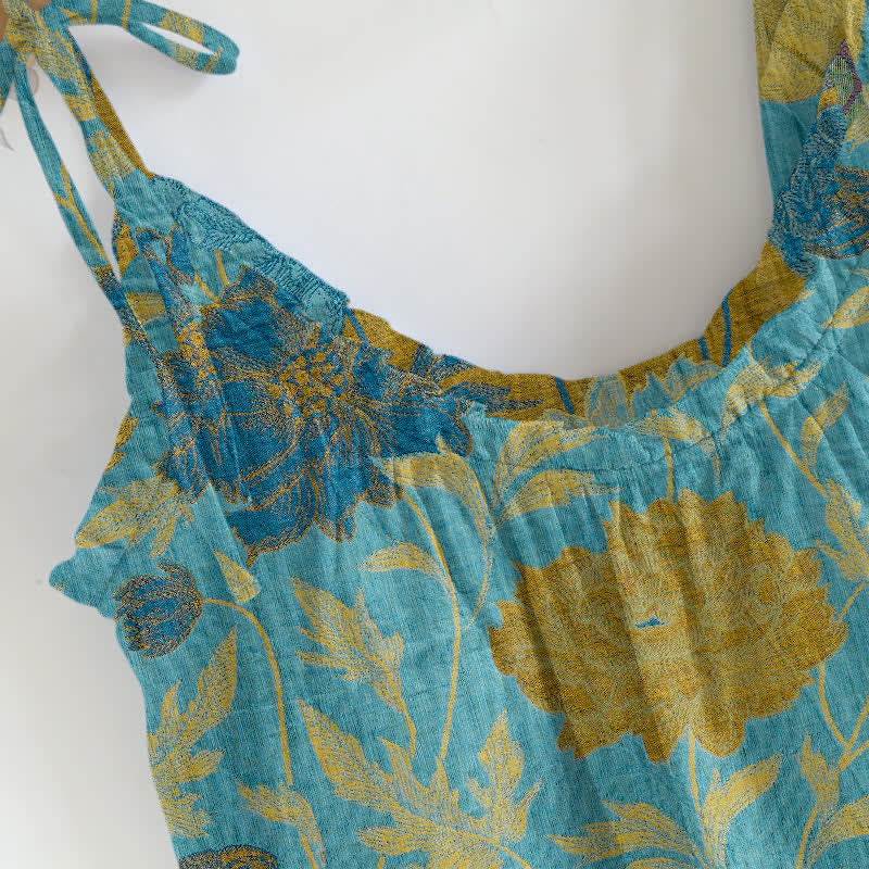 Retro Peony Cotton Cami Loungewear Set - image 10