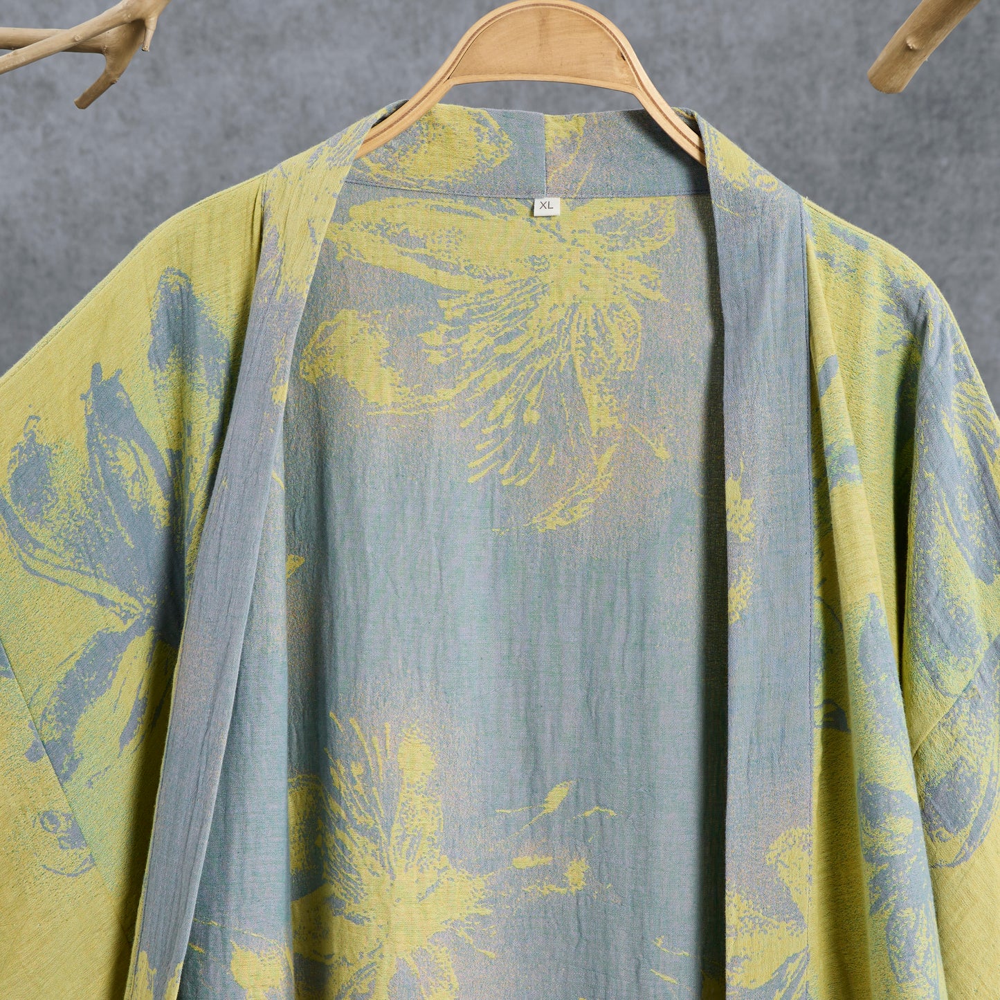 Azure Cotton Gauze Kimono Bathrobe - image 2