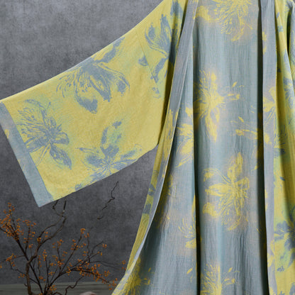 Azure Cotton Gauze Kimono Bathrobe - image 3