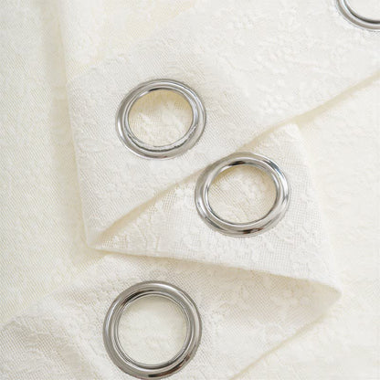 Grommet Top Airy Voile Lace Sheer Curtain - image 5