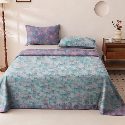 Muted Vintage Ginkgo Leaf Cotton Bedding Set - image 1