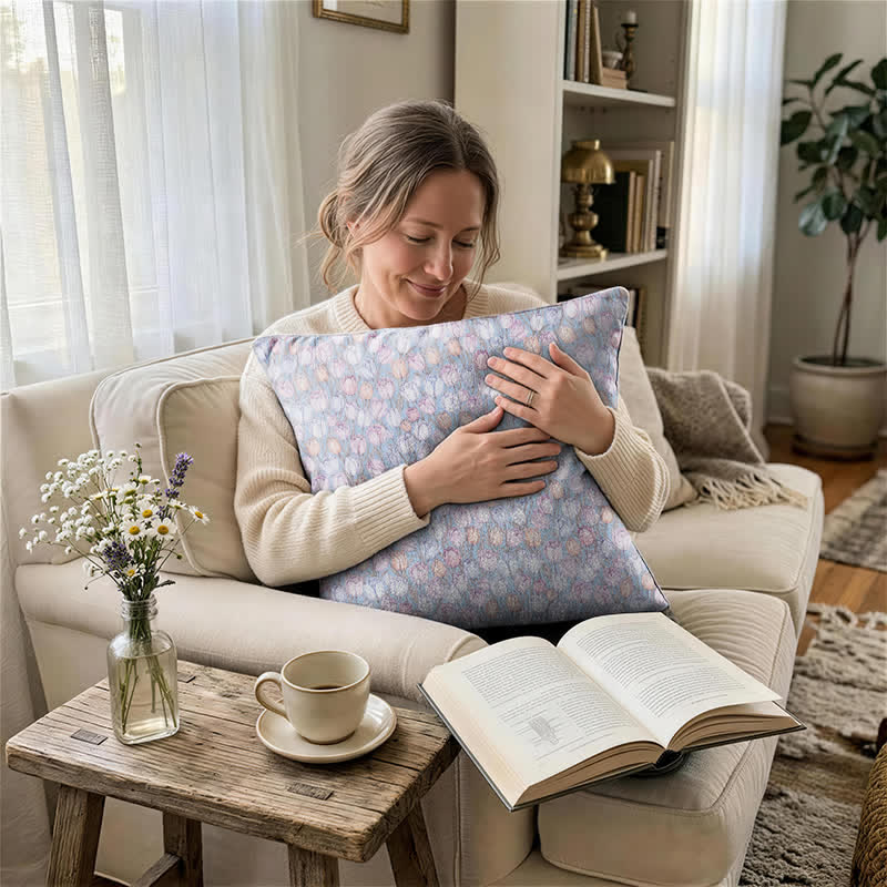 Vintage Tulip Floral Throw Pillow Cover - image 4