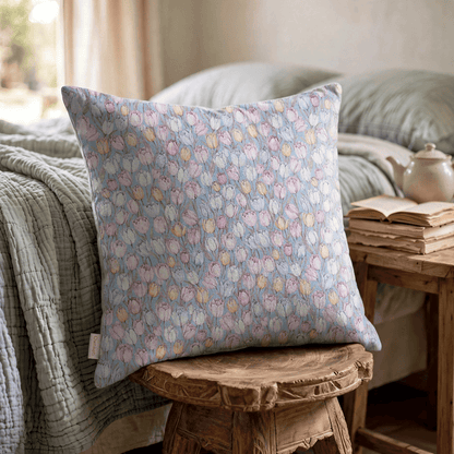 Vintage Tulip Floral Throw Pillow Cover - image 3