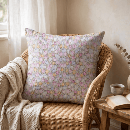 Vintage Tulip Floral Throw Pillow Cover - image 7