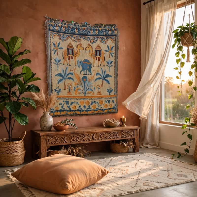 Vintage Camel Elephant Multi‑Purpose Throw - image 2
