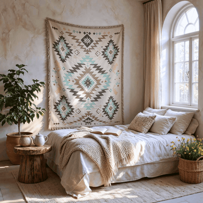 Bohemian Southwest Geometric Tasseled Decorative Throw - image 3