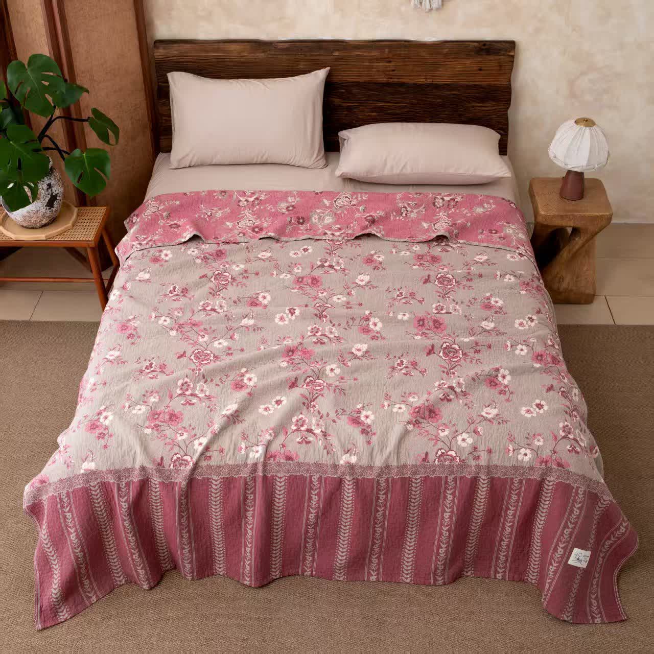 Cottage Bloom Lightweight Cotton Bed Quilt - Pink - King - image 2
